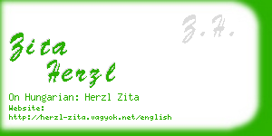 zita herzl business card